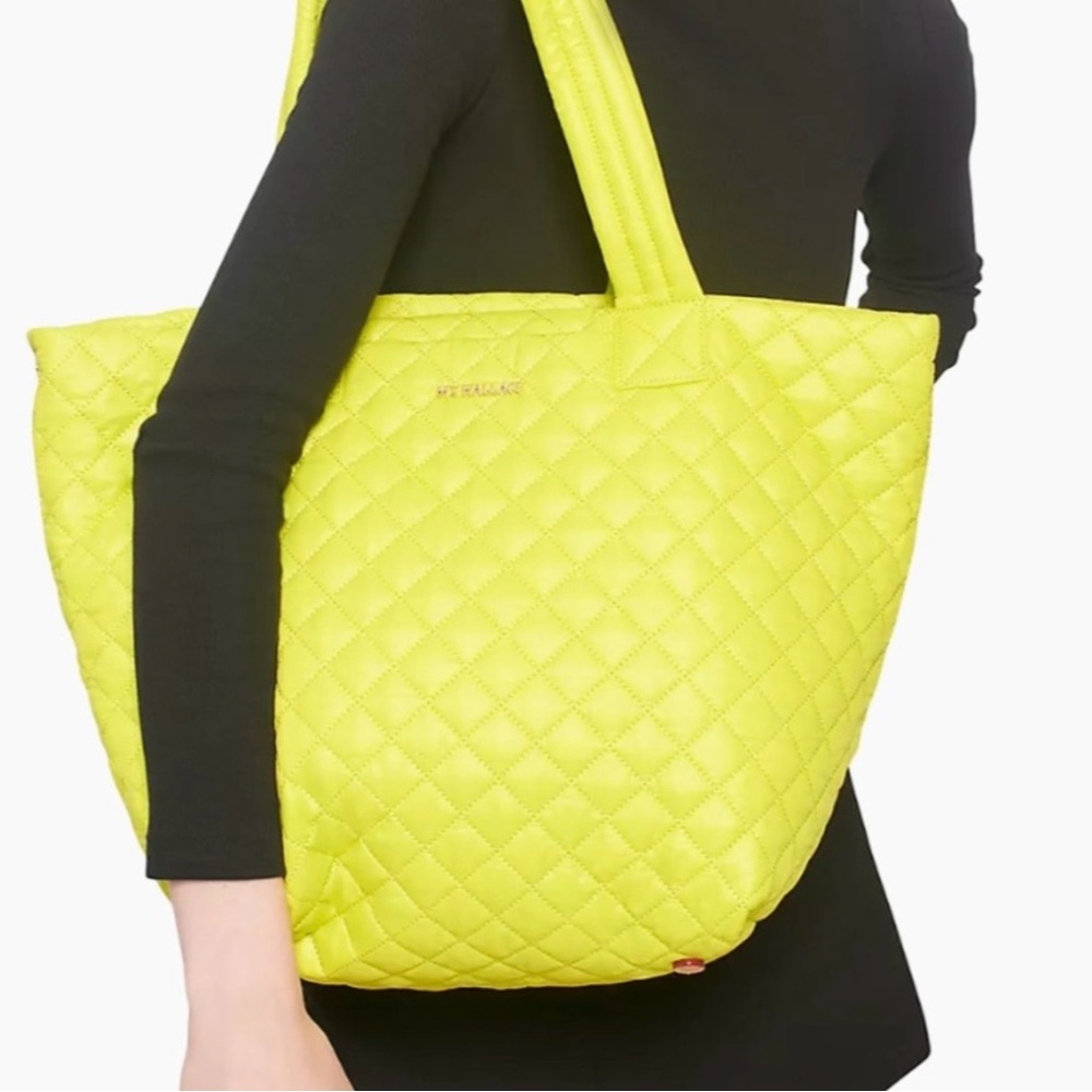 MZ WALLACE Metro Tote Deluxe Medium NWT NEW Acid Yellow $275 Limited Edition